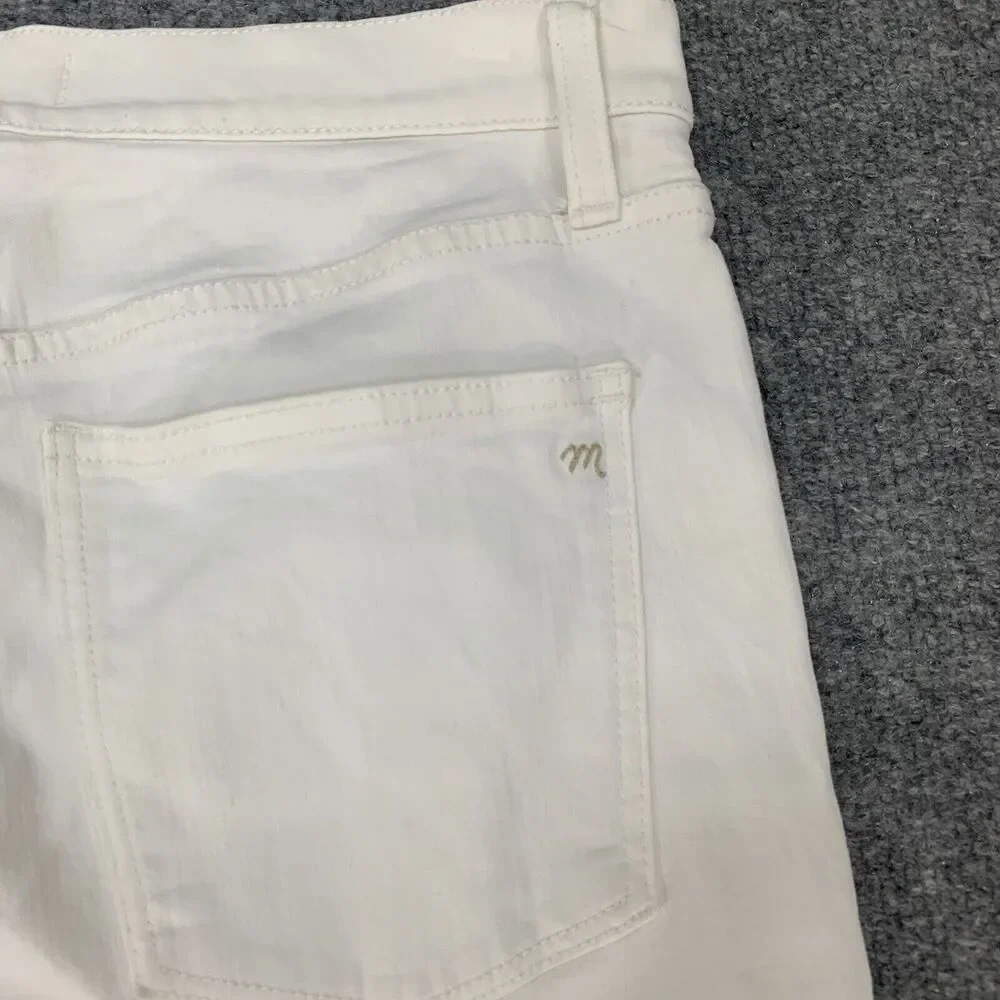 Madewell Jeans Womens 29 White 9 Inch High Riser Skinny Skinny Denim Stretch